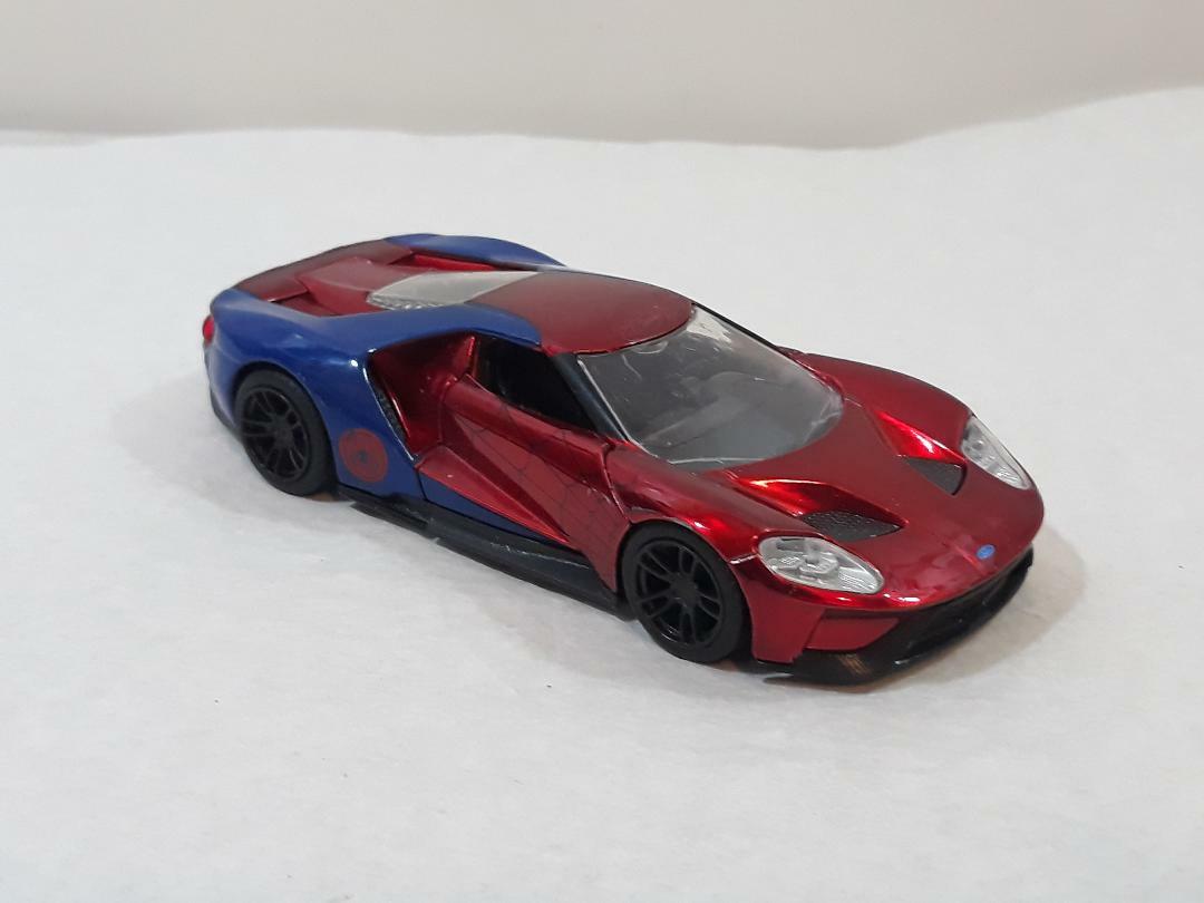 Marvel Ford GT “SPIDER-MAN” Theme Diecast Toy Car ~ Ships FREE