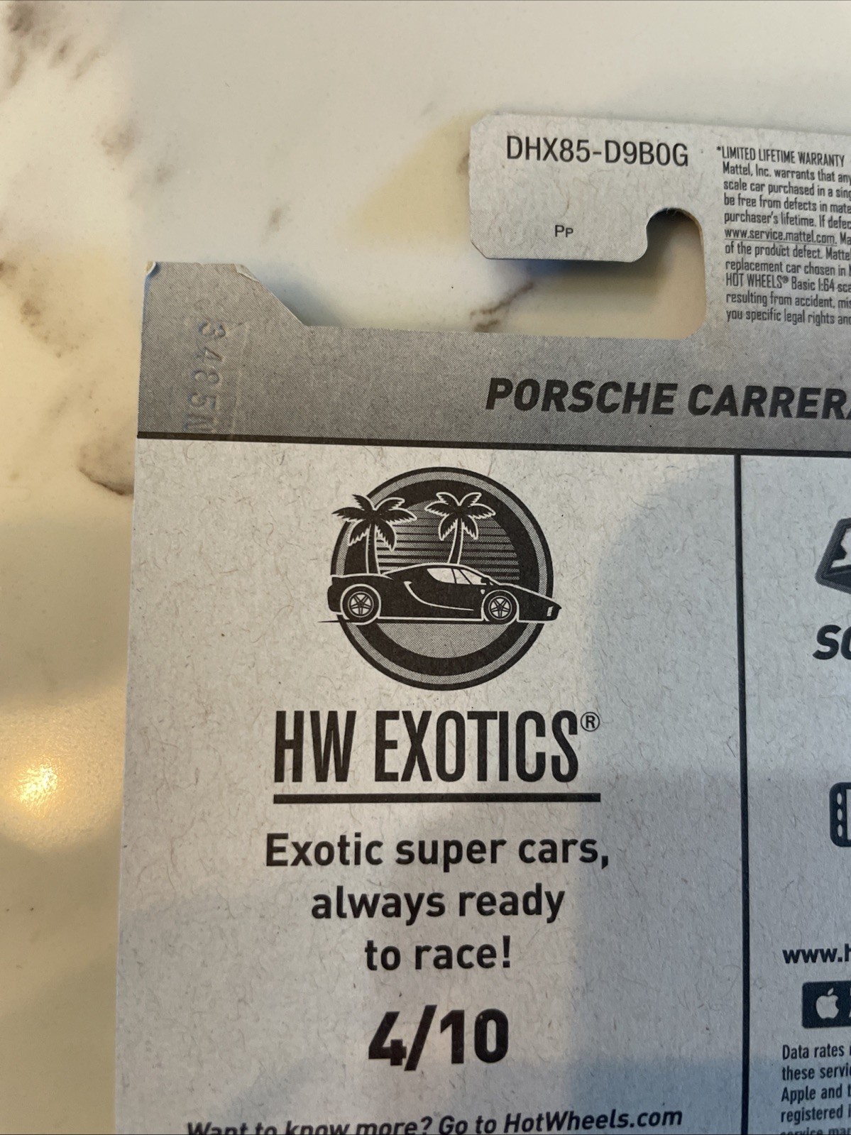 2016 Hot Wheels Zamac PORSCHE CARRERA GT – HW Exotics 4/10