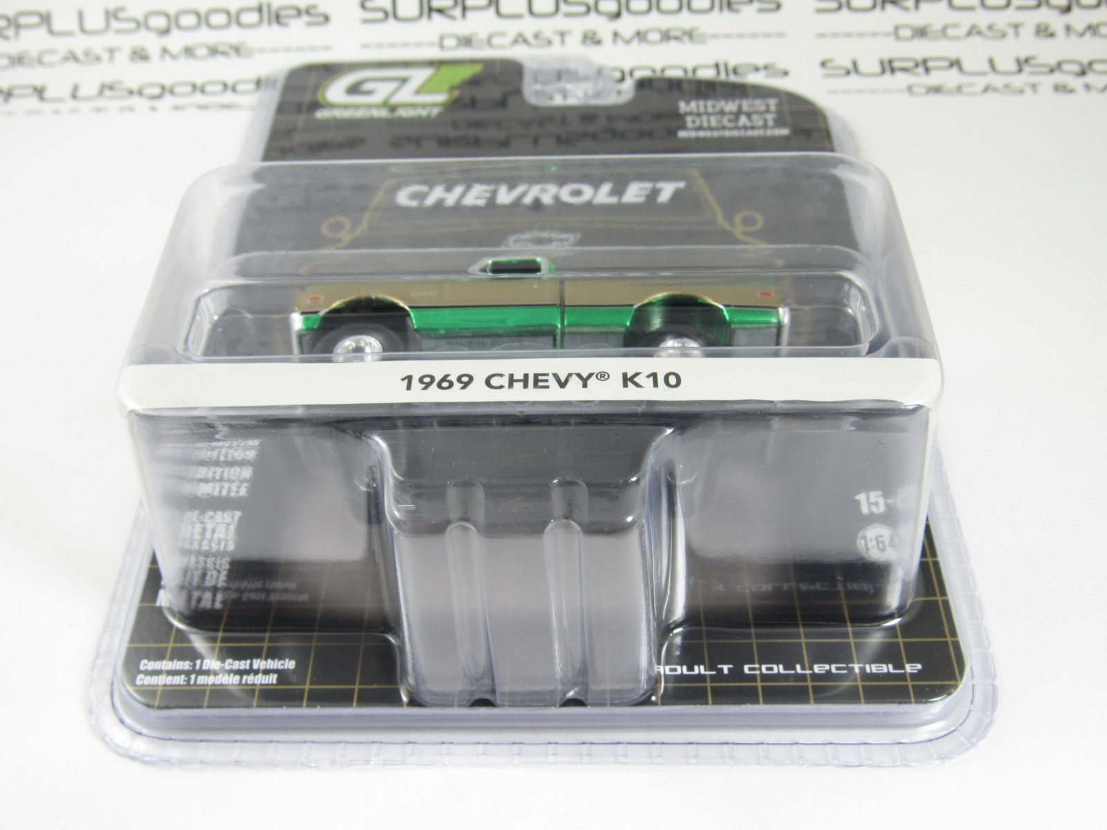 2026 Greenlight MidWest Diecast Exclusve 1969 CHEVROLET K10 Green Machine CHROME