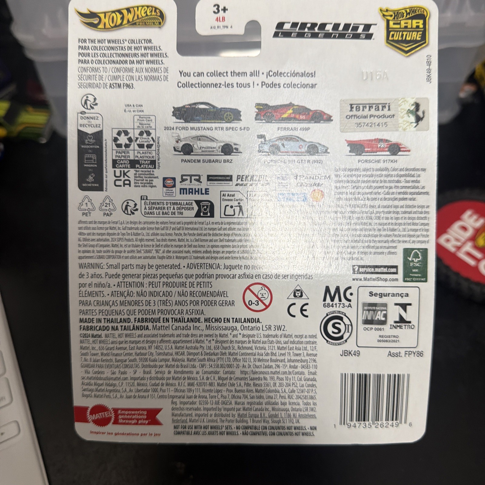 Hot Wheels Car Culture Series – Circuit Legends – Ferrari 499P – JBK49