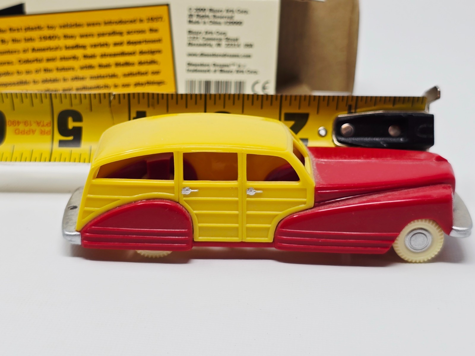 Dimestore Dreams 1940’s Red & Yellow STATION WAGON #20060 Deluxe Plastic 1:43