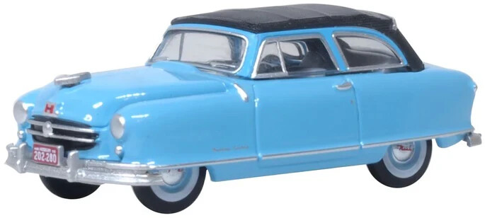 Oxford 1950 NASH Rambler Landau Blue Convertible (Closed) 1/87 HO diecast