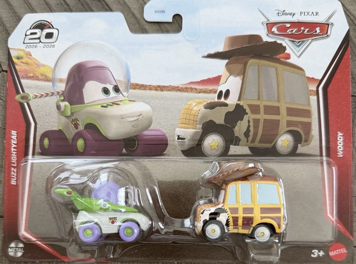 Disney Pixar Cars 20th Year Anniversary Buzz Lightyear & Woody 2-Pack Toy Story