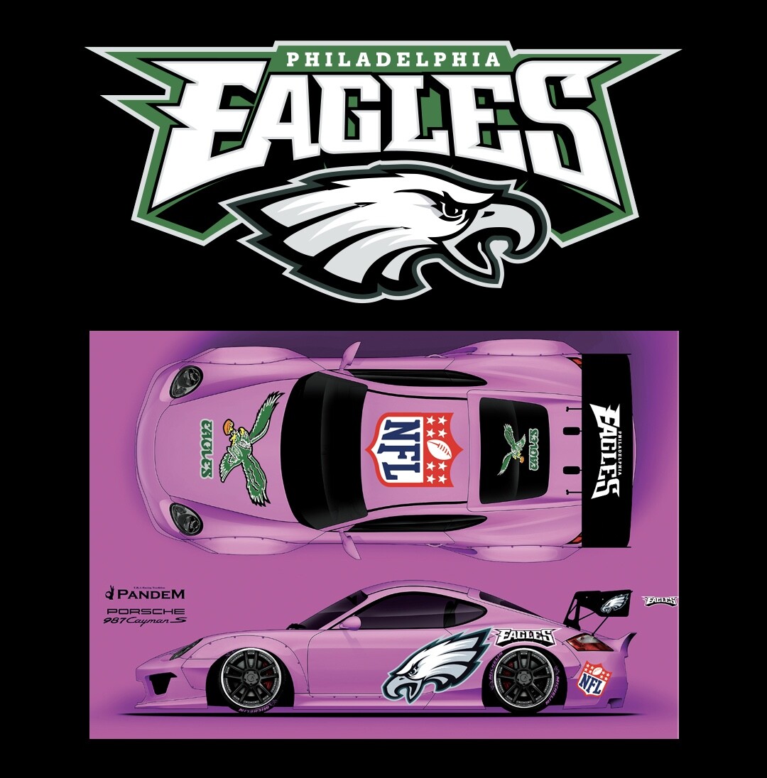 Eagles American Football Waterslide Decals 1/64 CUSTOM Compatible for Hw # 165