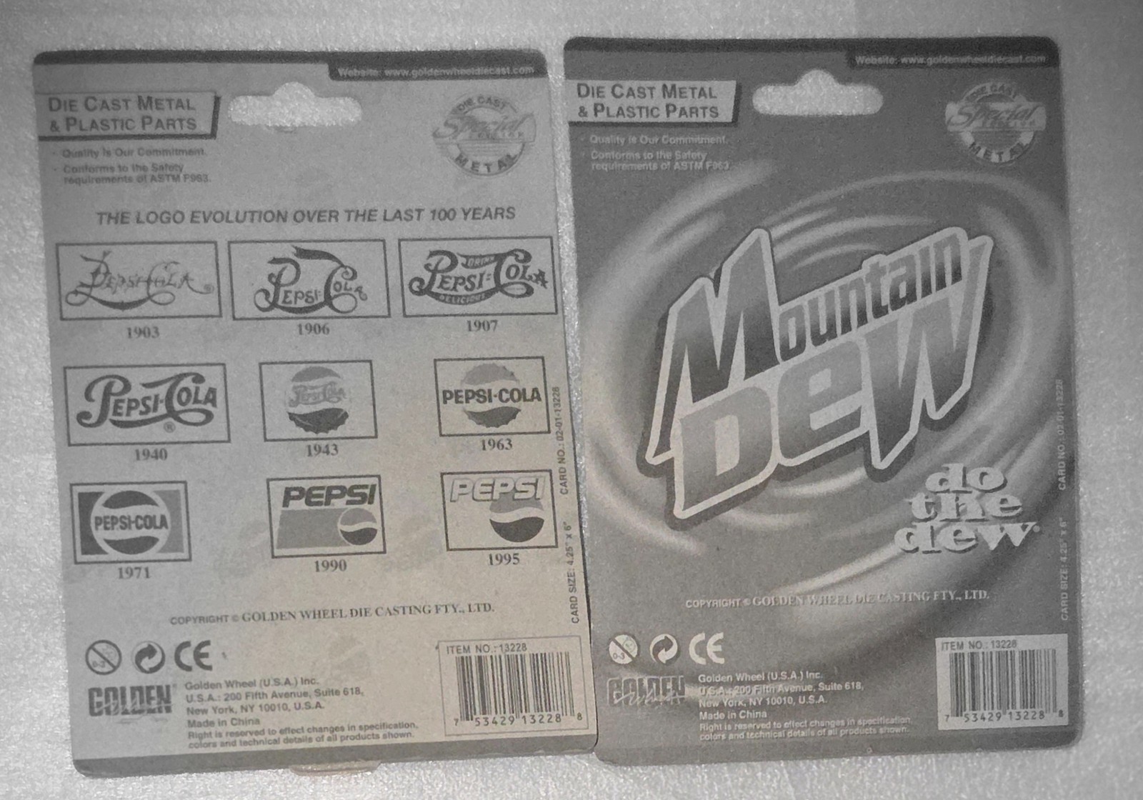 Die cast metal and plastic part Soda Vehicles