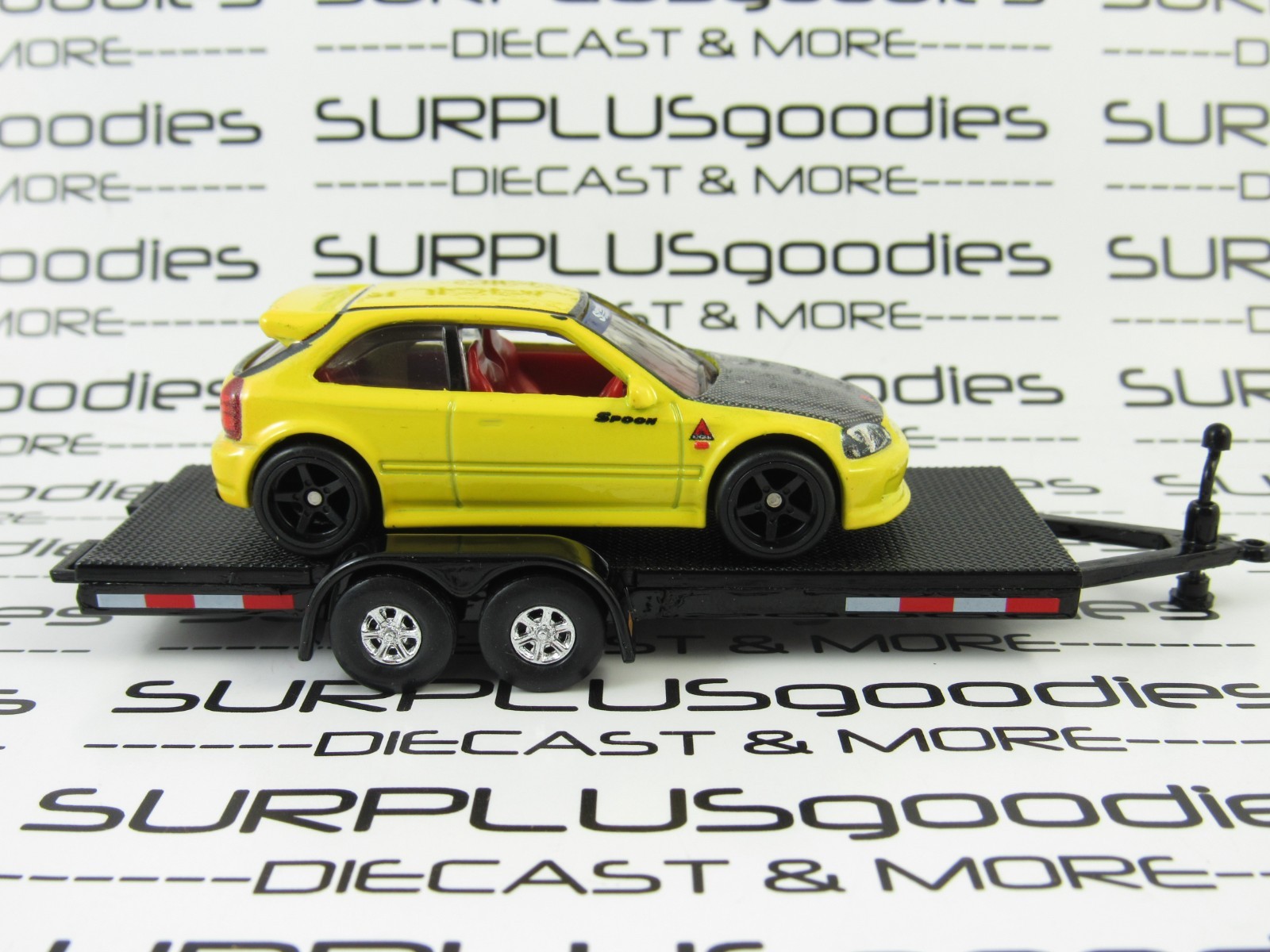 Hot Wheels LOOSE Track Day: Spoon Sports 1999 HONDA CIVIC Type-R (EK9) w/Trailer