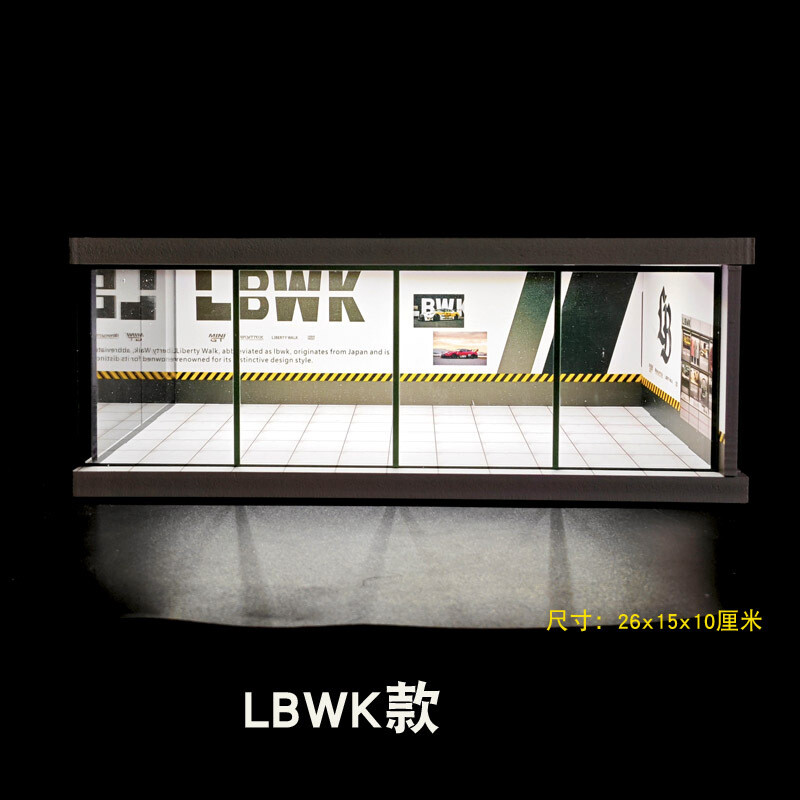 Diorama 1/64 Car Garages Model LED Lighting City Car Showroom Display Model Toys