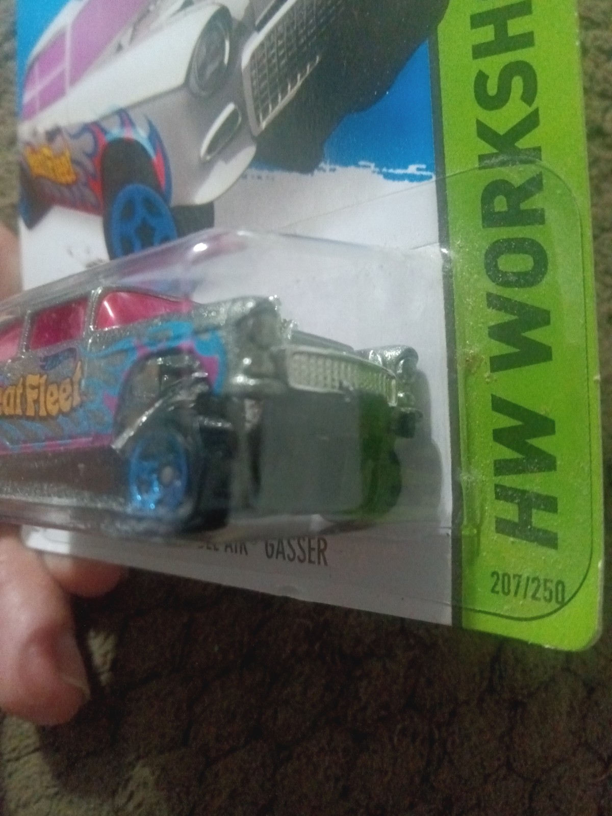 Hot Wheels 2014 HW Workshop ’55 Chevy Bel AIr Gasser #207/250 NOS