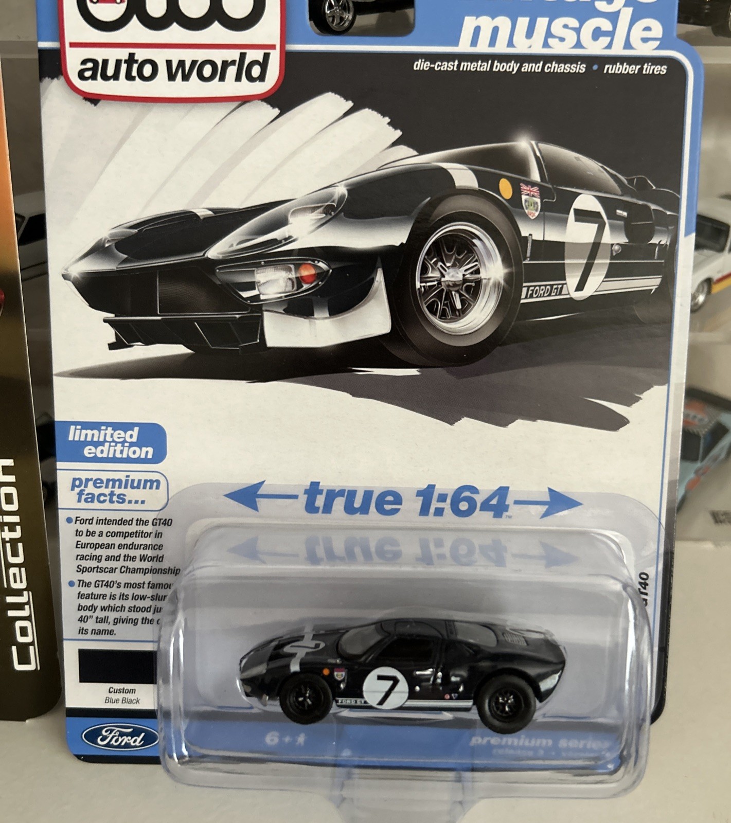 MAJORETTE 1/64 1965 FORD GT40 MK1 + AUTO WORLD 65 GT40 2 CARS