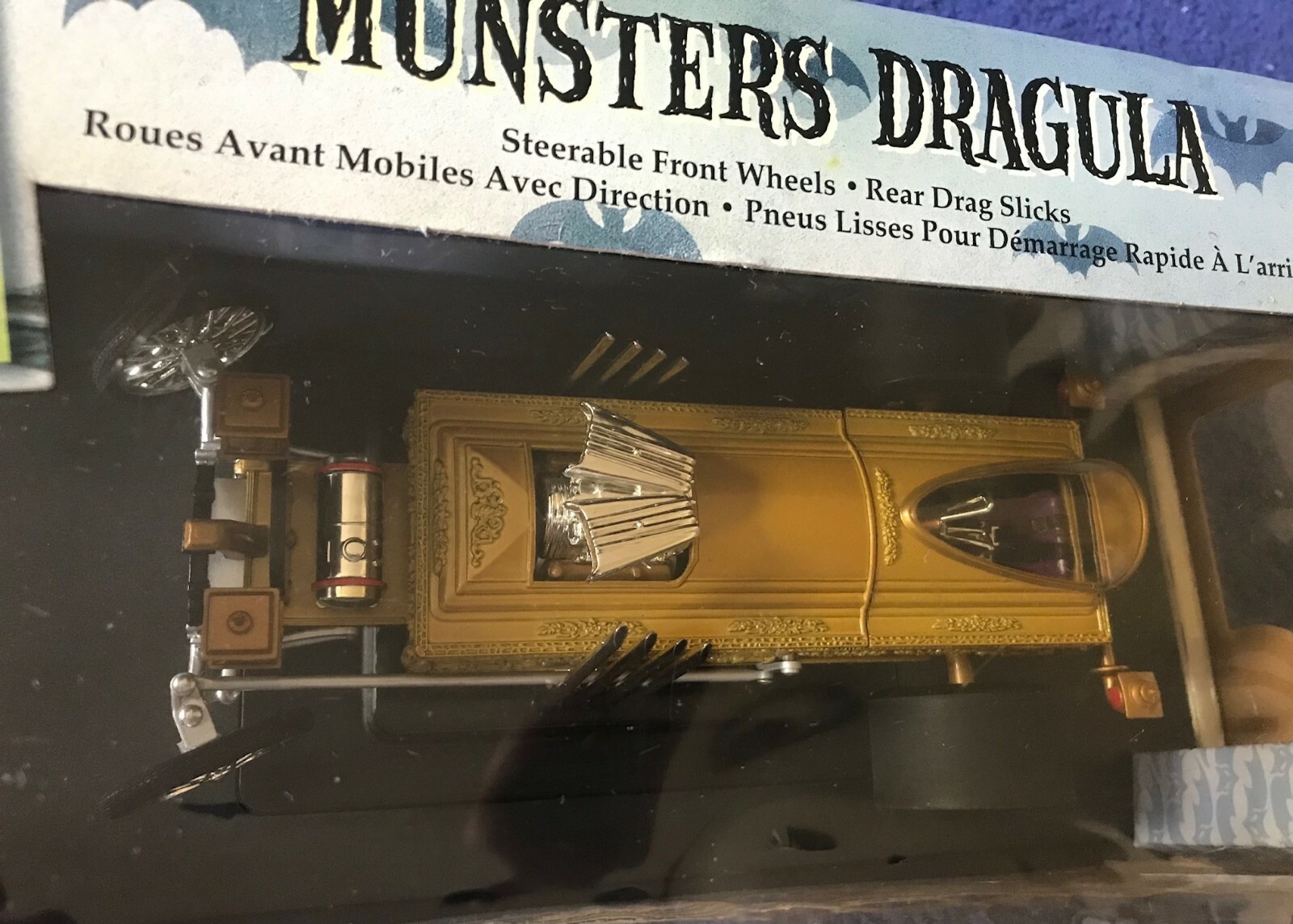 The Munsters DRAGULA Gold Coffin Diecast Model Car MIB 1:18 JOYRIDE RC2 – 2004