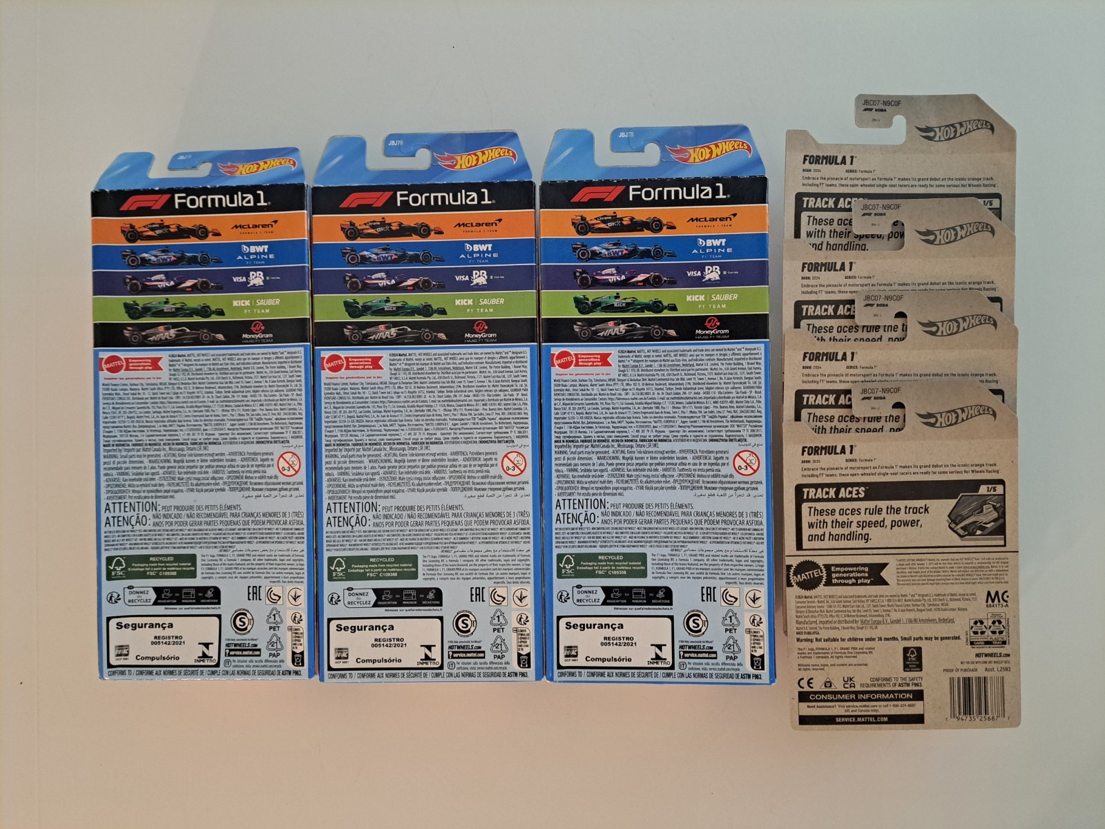 7 Piece Hot Wheels Formula 1 Lot 2024 2025 Williams Racing and 5 Packs