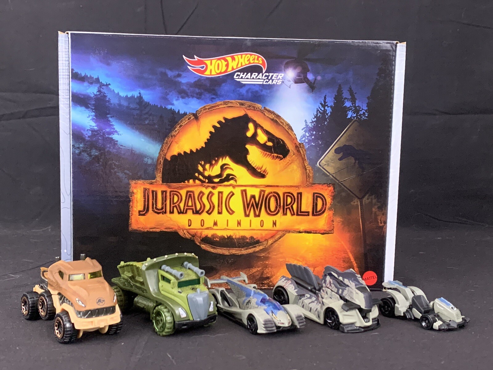 Hot Wheels Jurassic World Dominion 5 Pack Character Cars Set (Mattel) 2022 NIB