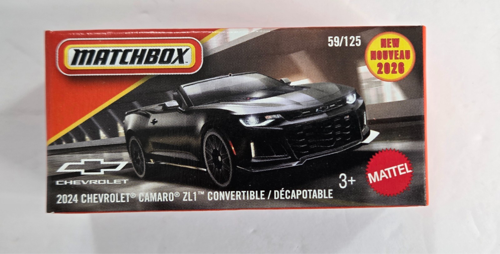 2024 Chevrolet Camaro ZL-1 59/125 Matchbox 2026 POWER GRABS JHP80 black
