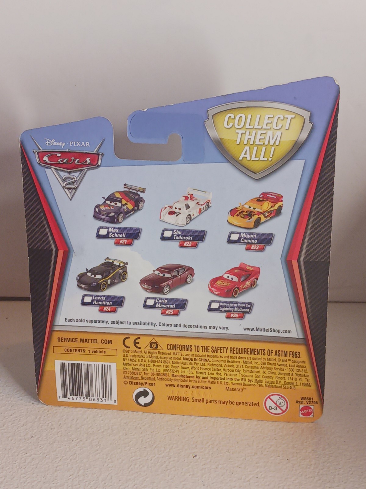 Disney Pixar Cars 2 Hudson Hornet Piston Cup Lightning McQueen #26 HTF NEW