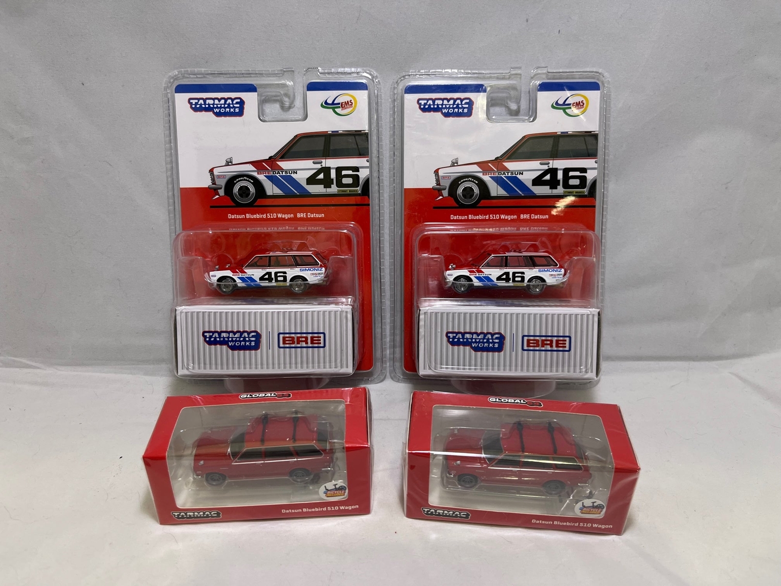 # 01072 – 1:64 Tarmac Bre Datsun 510 Wagons – 4 Pcs.