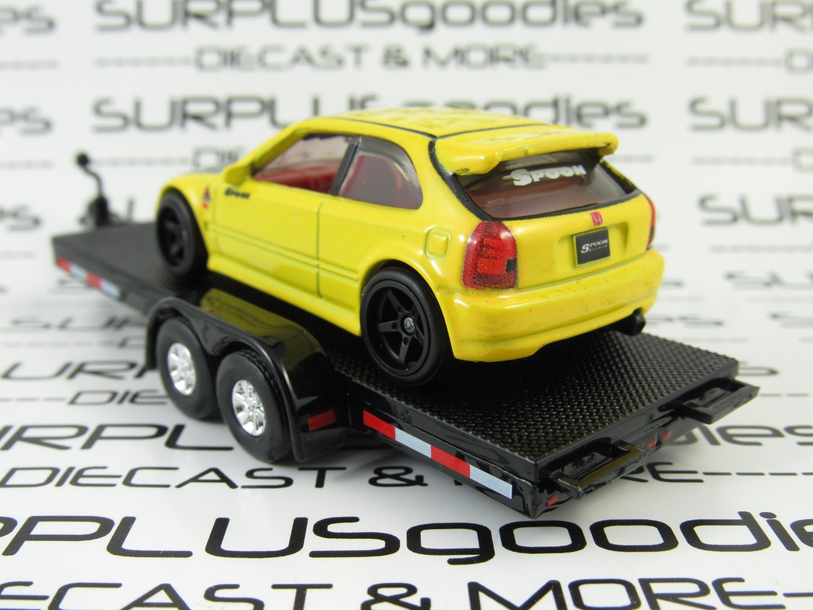 Hot Wheels LOOSE Track Day: Spoon Sports 1999 HONDA CIVIC Type-R (EK9) w/Trailer