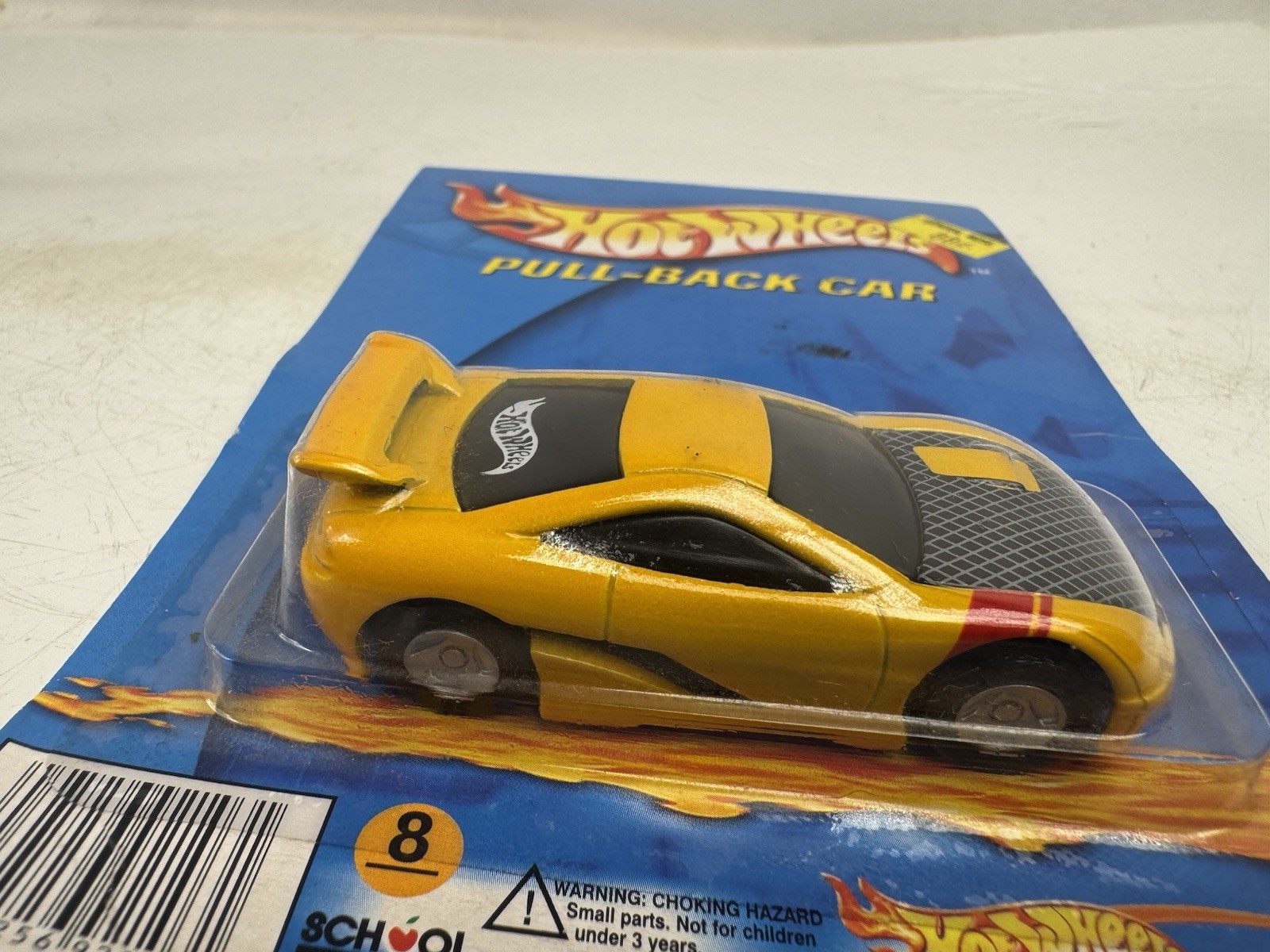 2001 Hot Wheels Seared Tuner Yellow Pull-Back Action Rubber Tires Real Riders