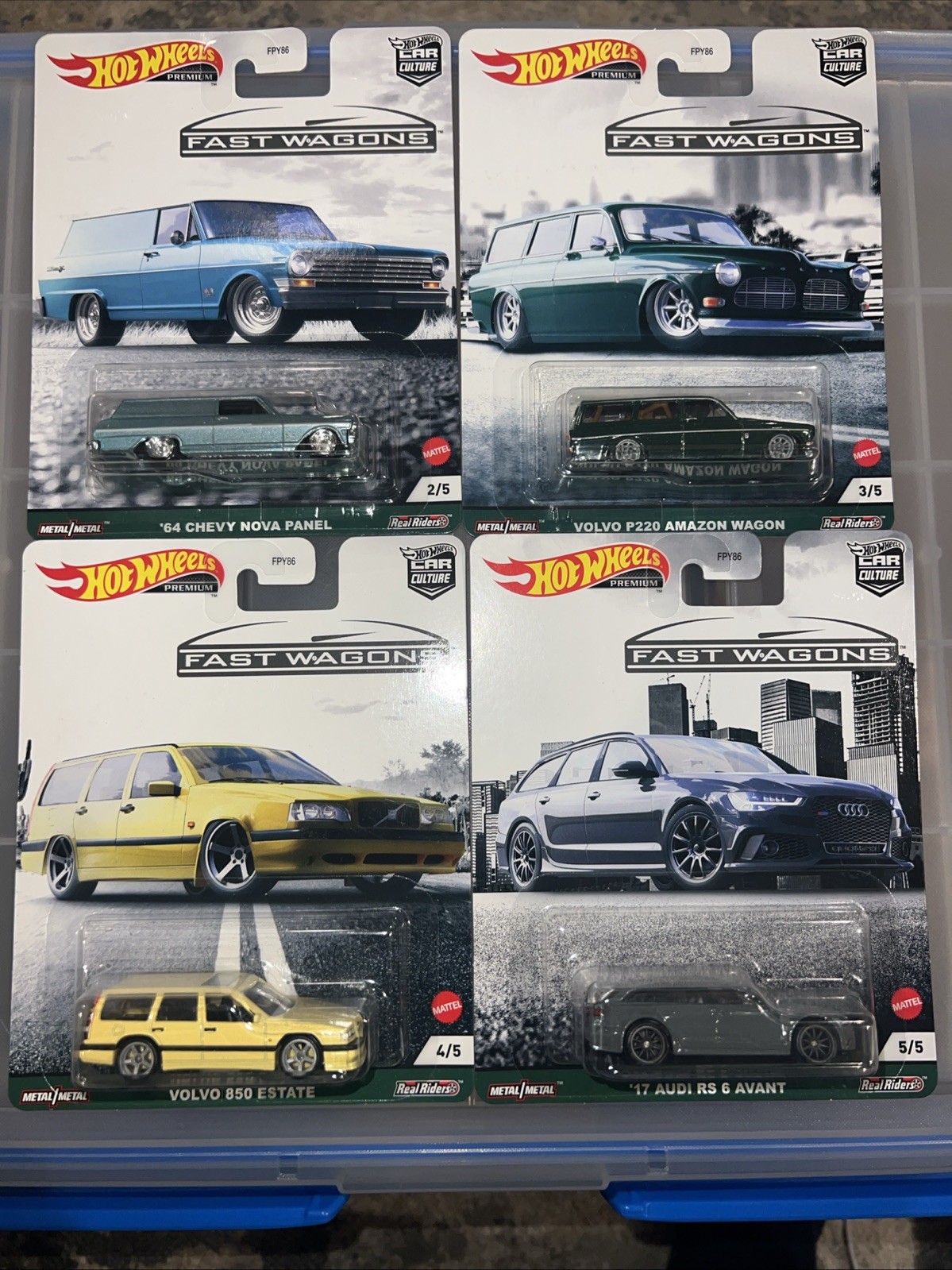 Hotwheels Premium Car Culture Fast Wagons FPY86 Set Of 4 Only See Pictures!!