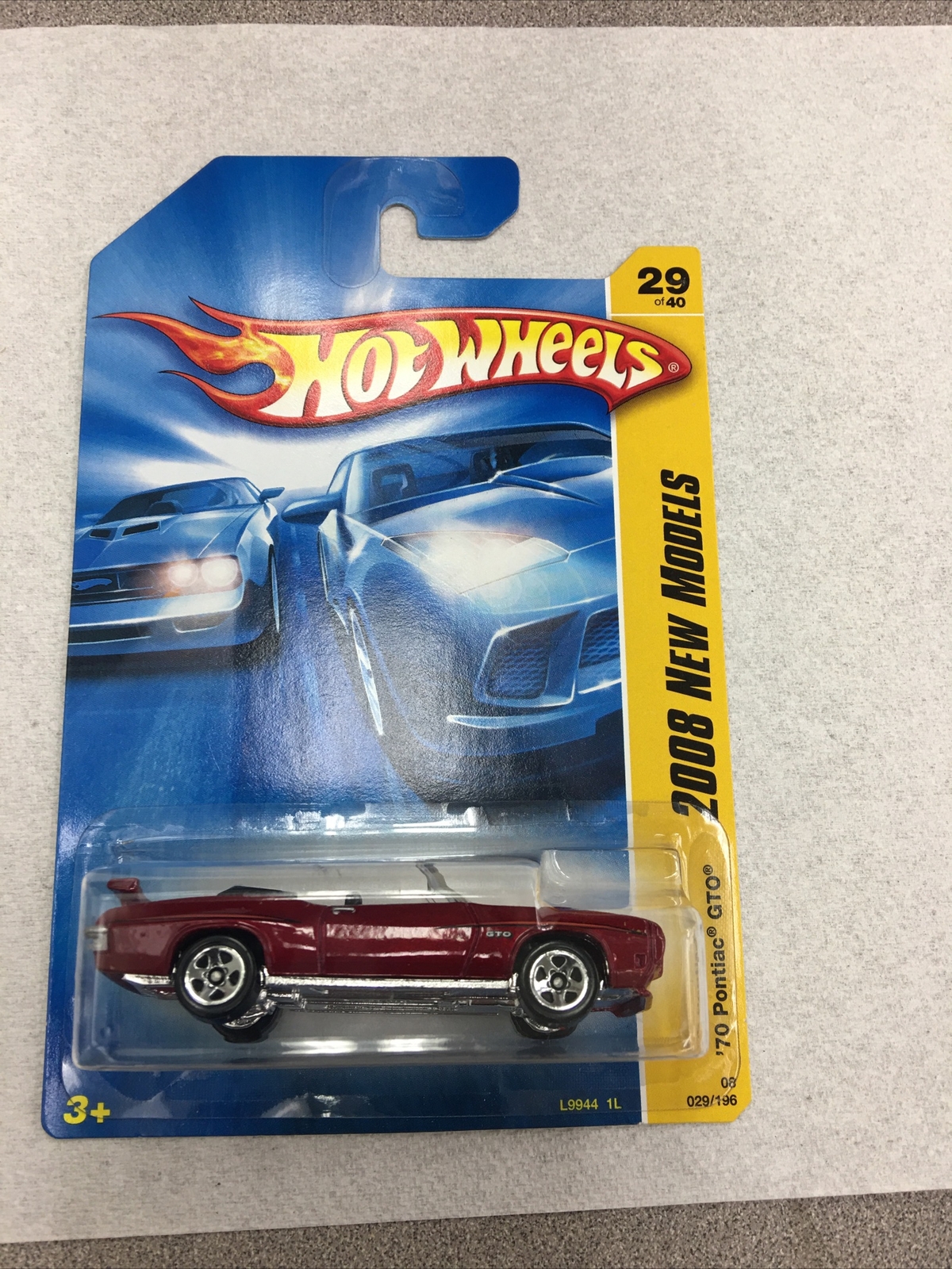 Hot Wheels 2008 New Models ’70 Pontiac GTO #29/40 – Red Version New On card B115