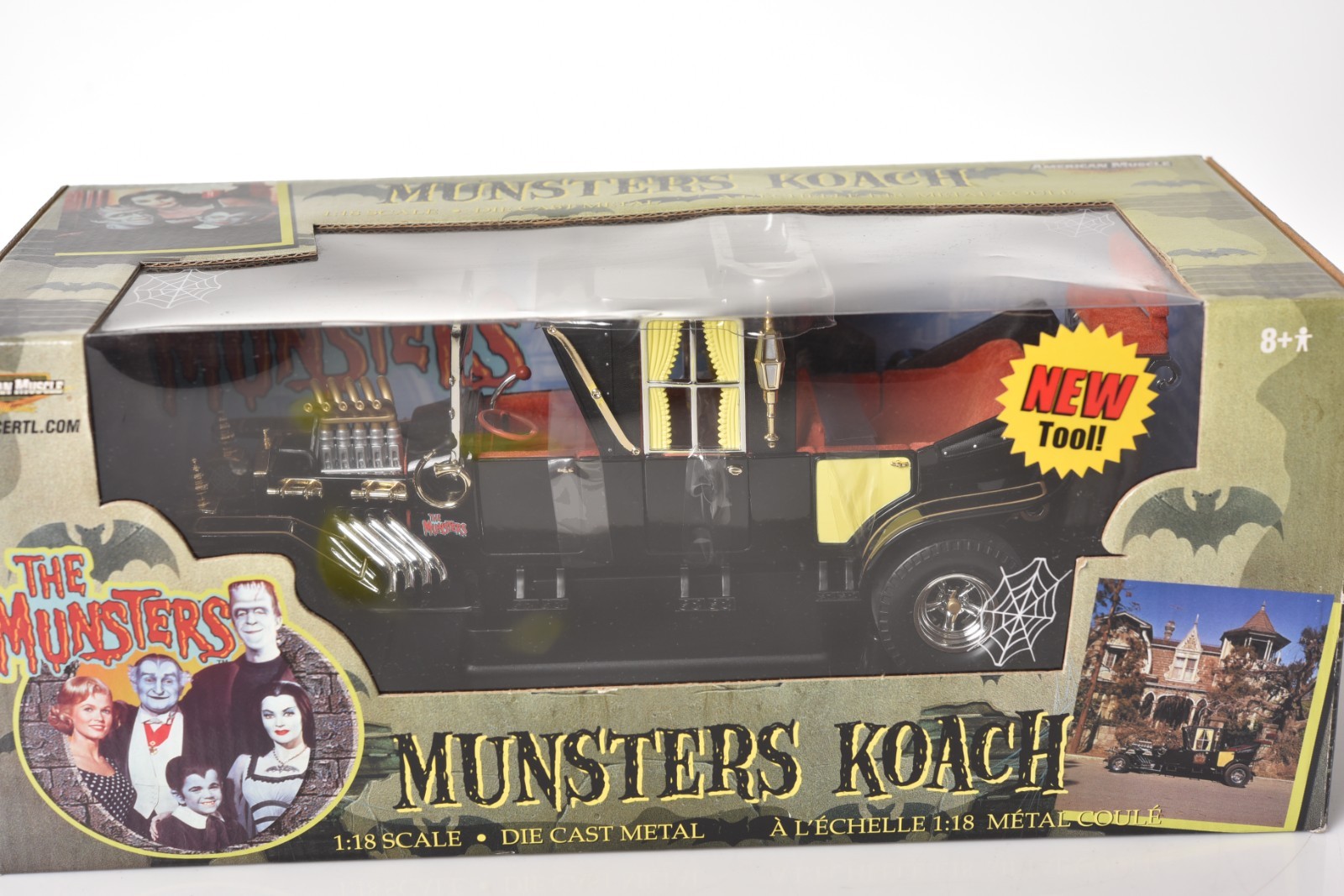 ERTL AMERICAN MUSCLE THE MUNSTERS KOACH 1:18 DIE CAST CAR REPLICA NEW – #36