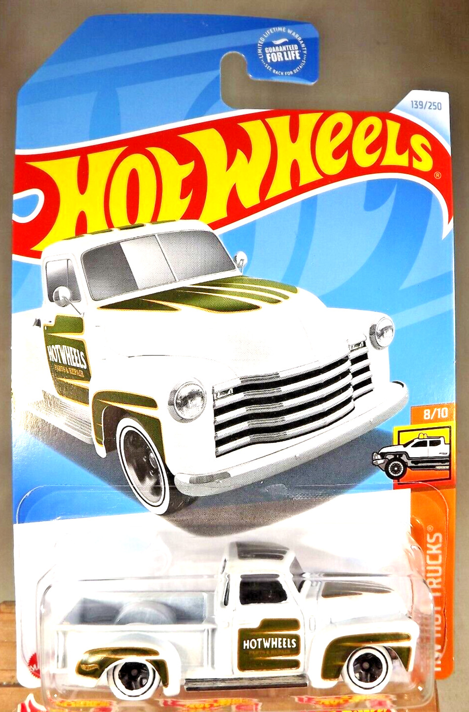 2024 Hot Wheels #139 HW Hot Trucks 8/10 ’52 CHEVY White w/White Wall Black 5 Sp