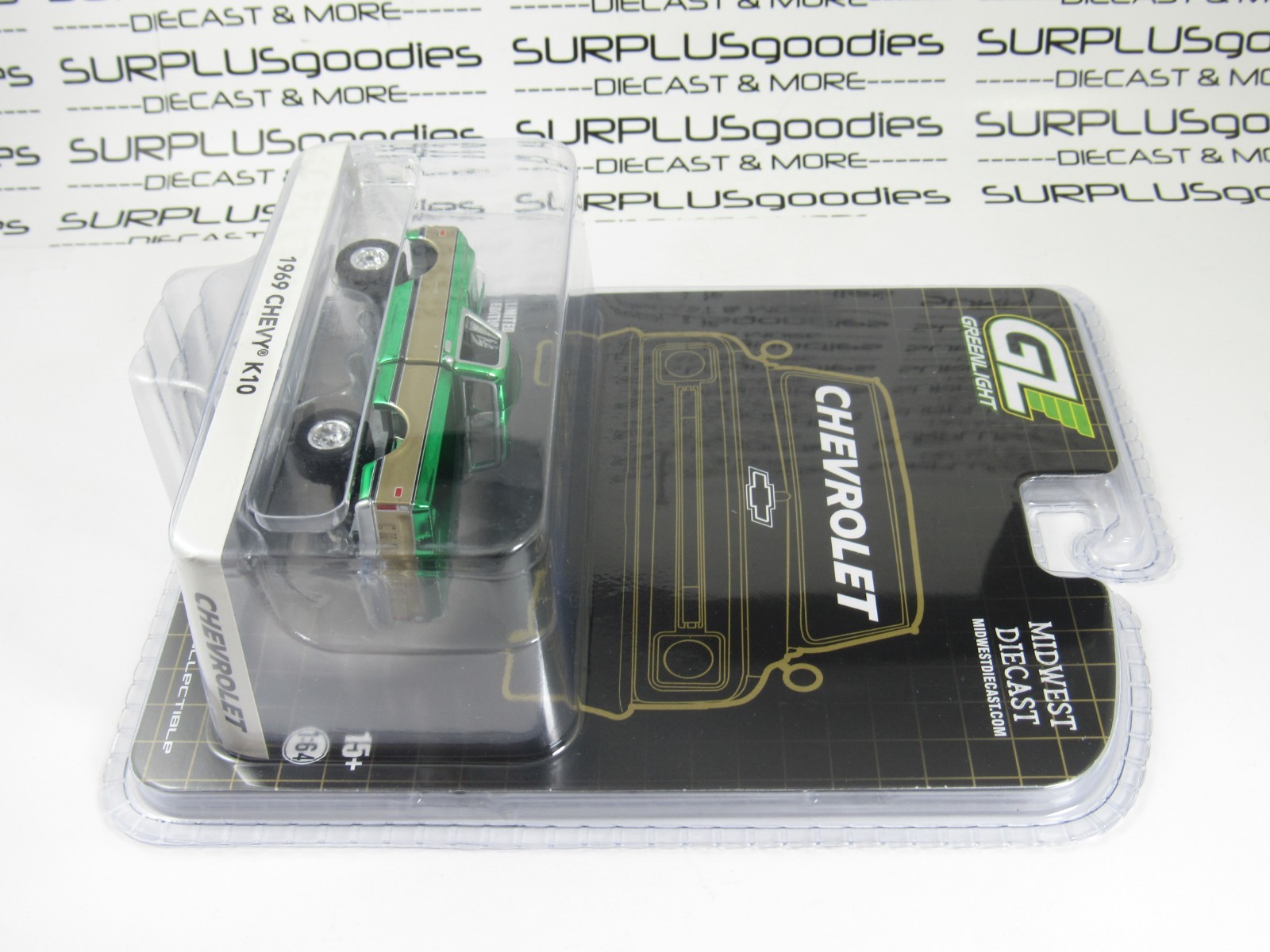 2026 Greenlight MidWest Diecast Exclusve 1969 CHEVROLET K10 Green Machine CHROME