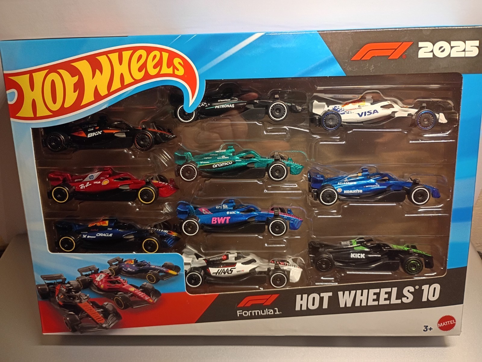 Hot Wheels F1 2025 Formula 1 Hot Wheels 10 Pack Variety Diecast 1:64 Scale New