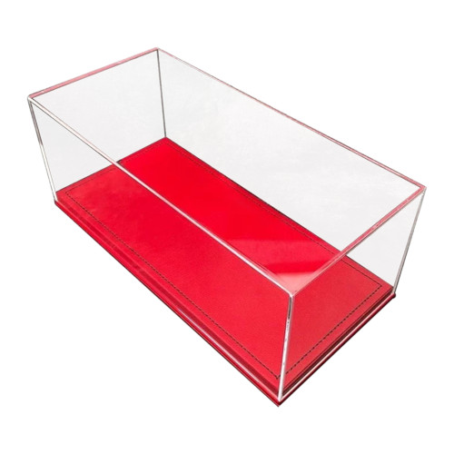 Acrylic Display Case Show Case Pu Leather Base Model For 1/18 Car Model Collect