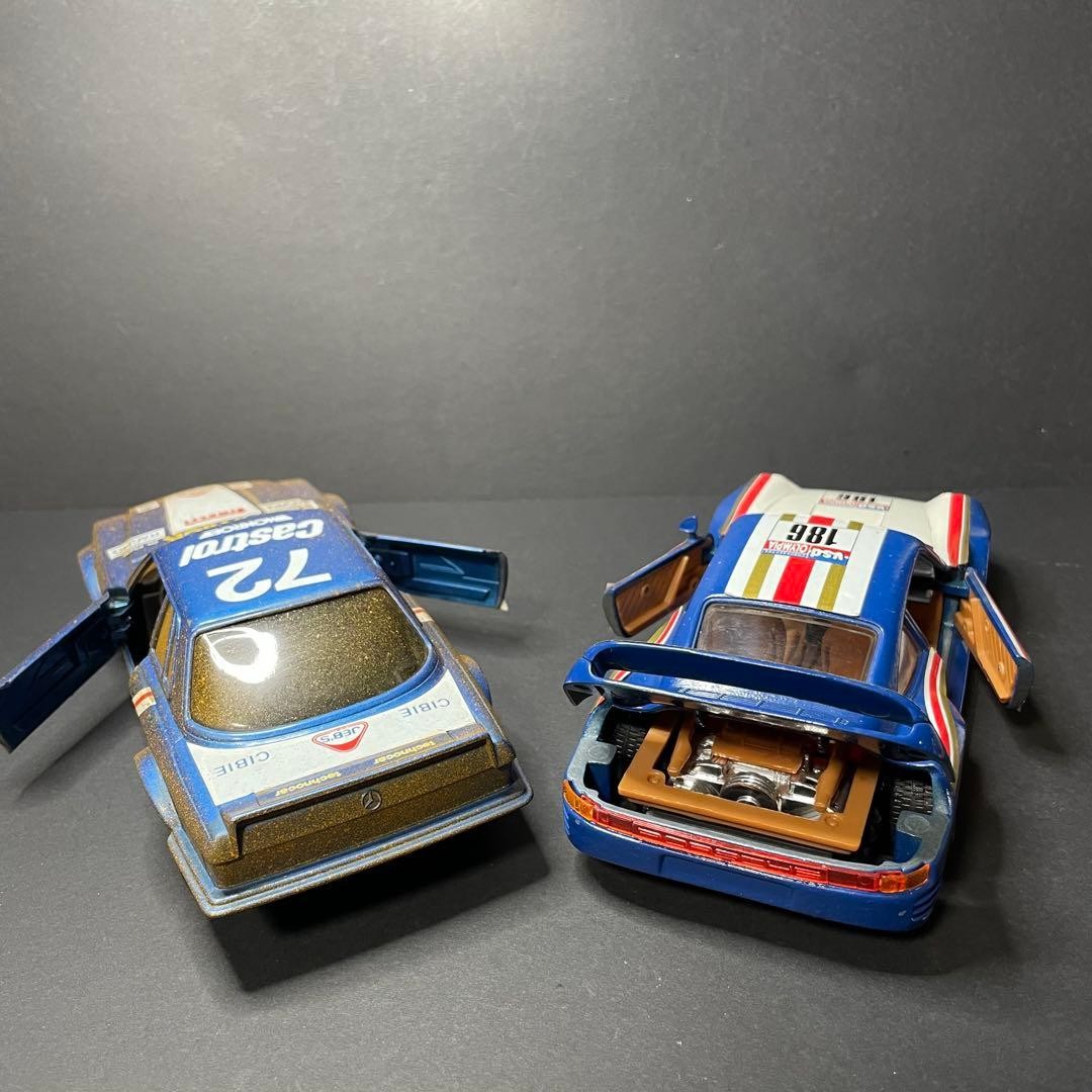 Porsche 959 Mercedes 450SLC 2 Model Cars Used for Display