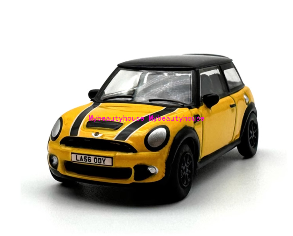 1:76 Yellow New Mini Copper Sports Model Diecast Metal Car