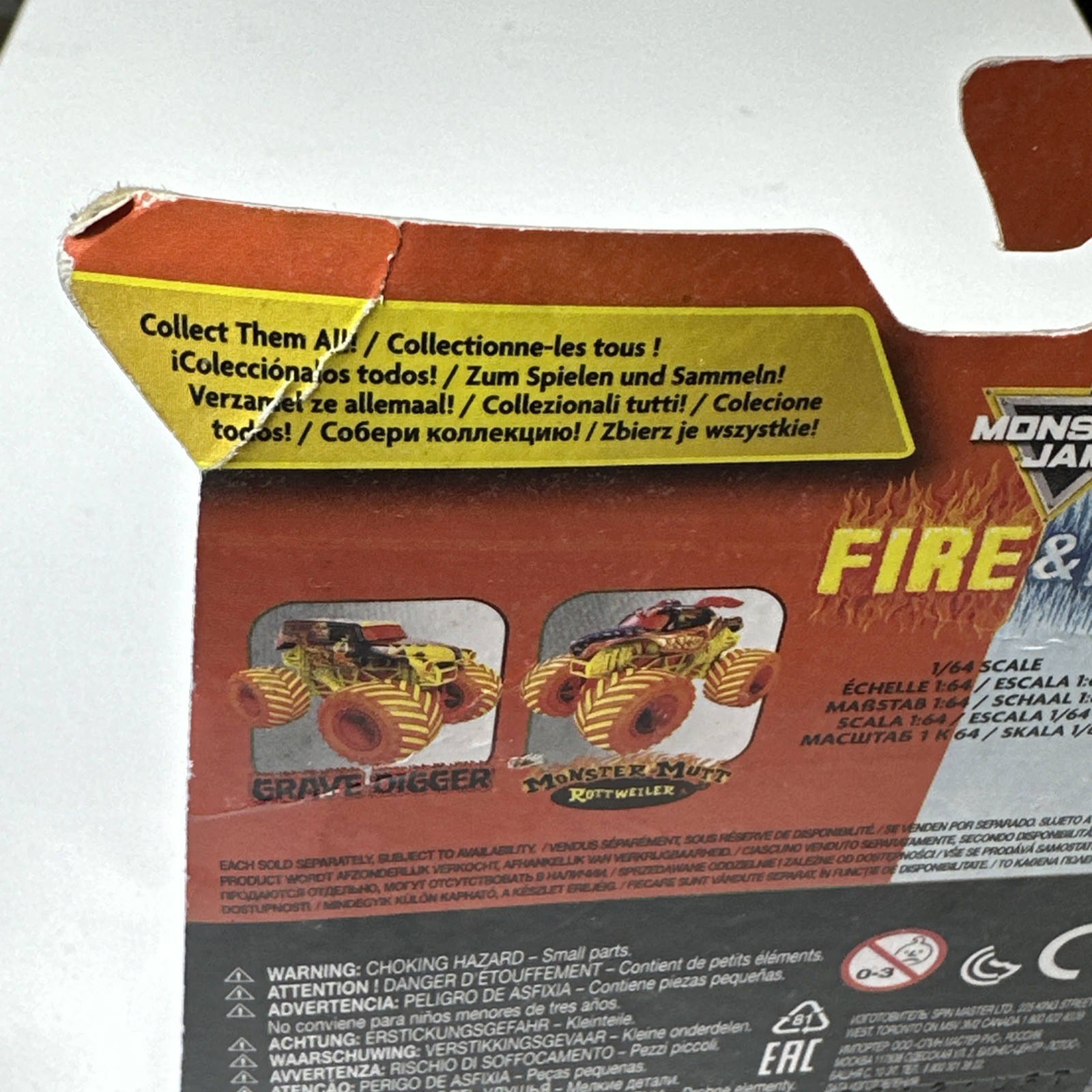 Spin Master Monster Jam Fire & Ice Grave Digger Special Edition 1:64 Diecast