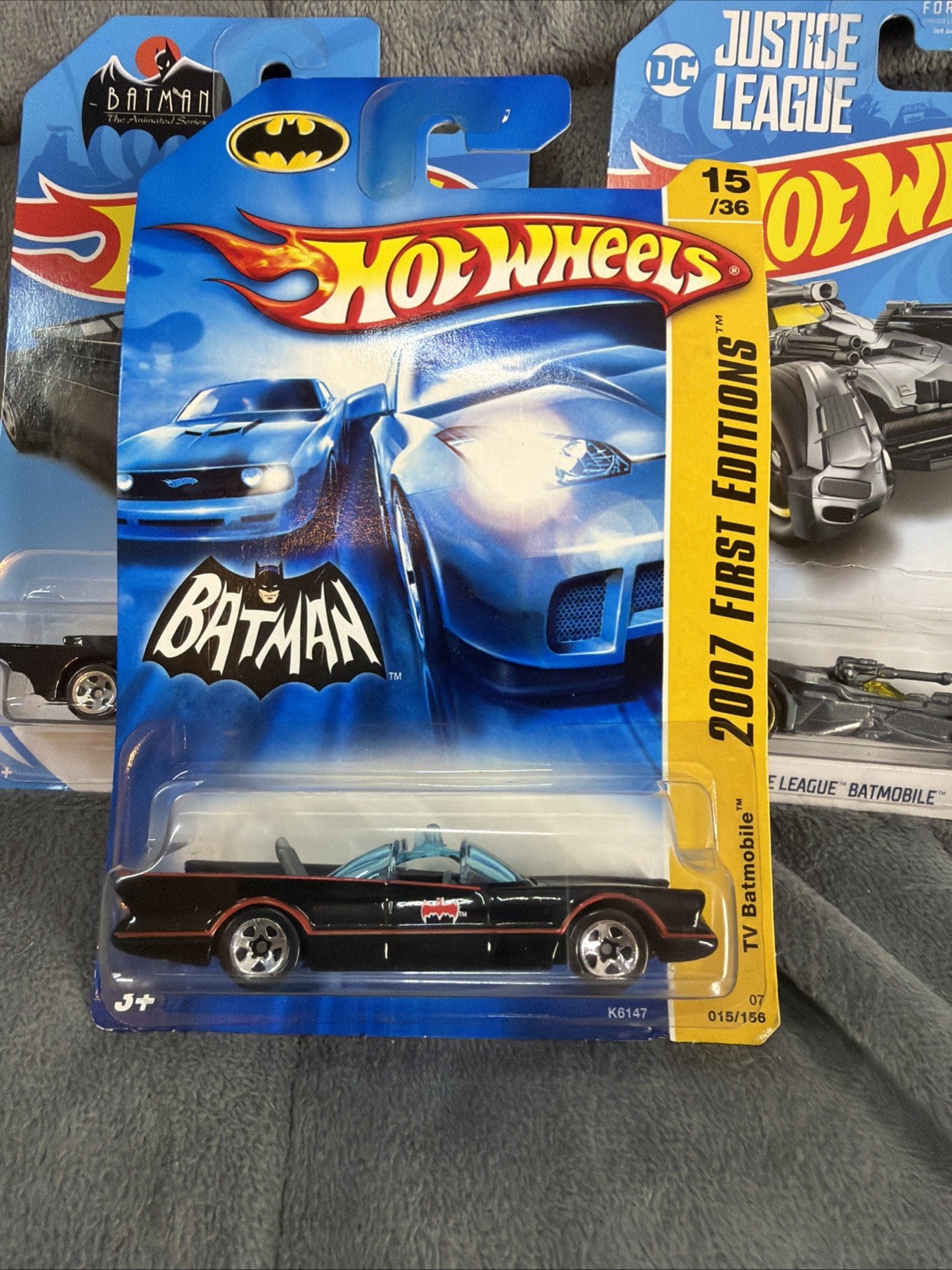 Hot Wheel Mattel Die Cast Toy Cars – Lot Of 6 -Batman Cars Batmobile Various
