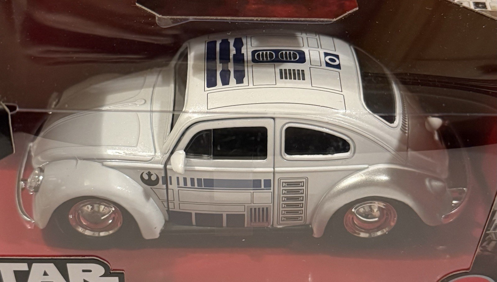Star Wars R2-D2 1959 Volkswagen Drag Beetle 1:24 Diecast Jada Disney VW Licensed