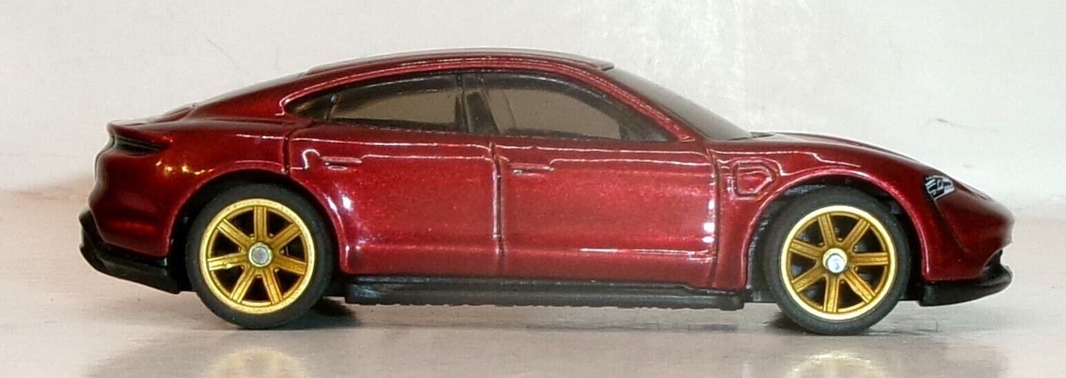 LOOSE 2021 HOT WHEELS 1:64 RED PORSCHE TAYCAN TURBO S WHEEL SWAP REAL RIDERS