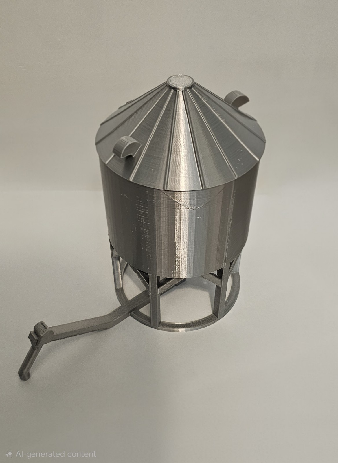 1/64 Scale realistic 3d Printed Large Wet Bin With Removable Top for farm toys