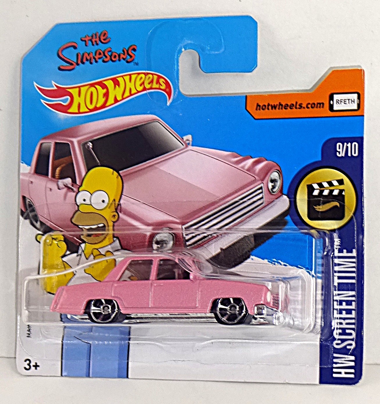 Hot Wheels 2017 Short Card HW Screen Time #112 The Simpsons Family Car Pink