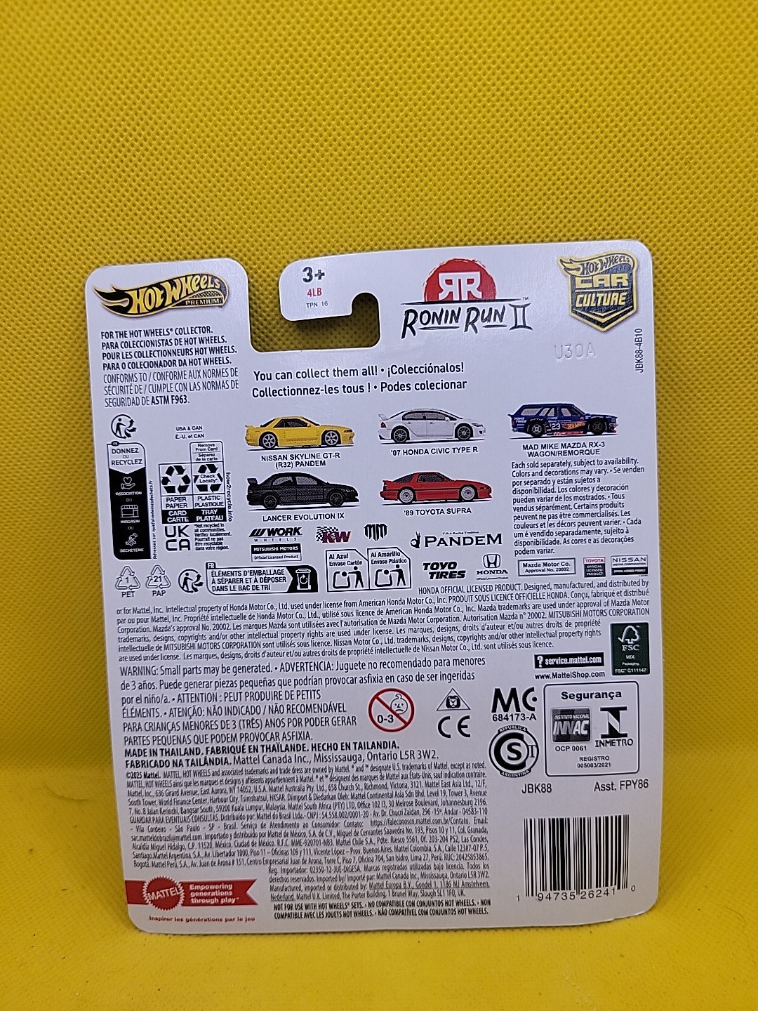 2025 Hot Wheels Premium Ronin Run 2 Yellow Nissan Skyline GT-R(R32) Pandem