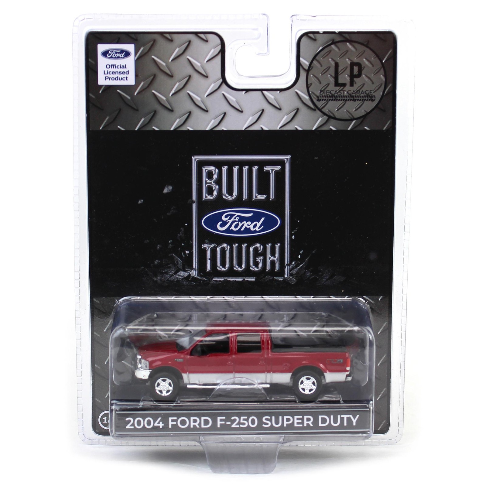 1/64 2004 F-250 Super Duty Crew Cab Pickup Truck Red Silver Motormax 400241
