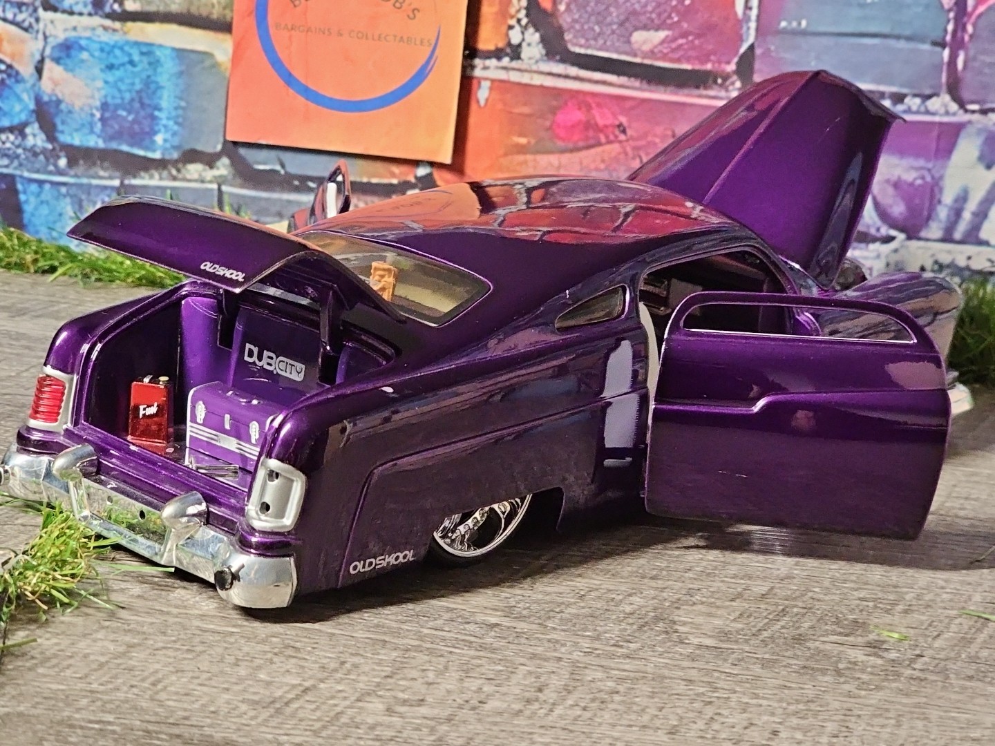HTF Vntg 2004 Jada DUB City Oldskool 1951 Mercury Coupe Purple 1:18 NO BOX