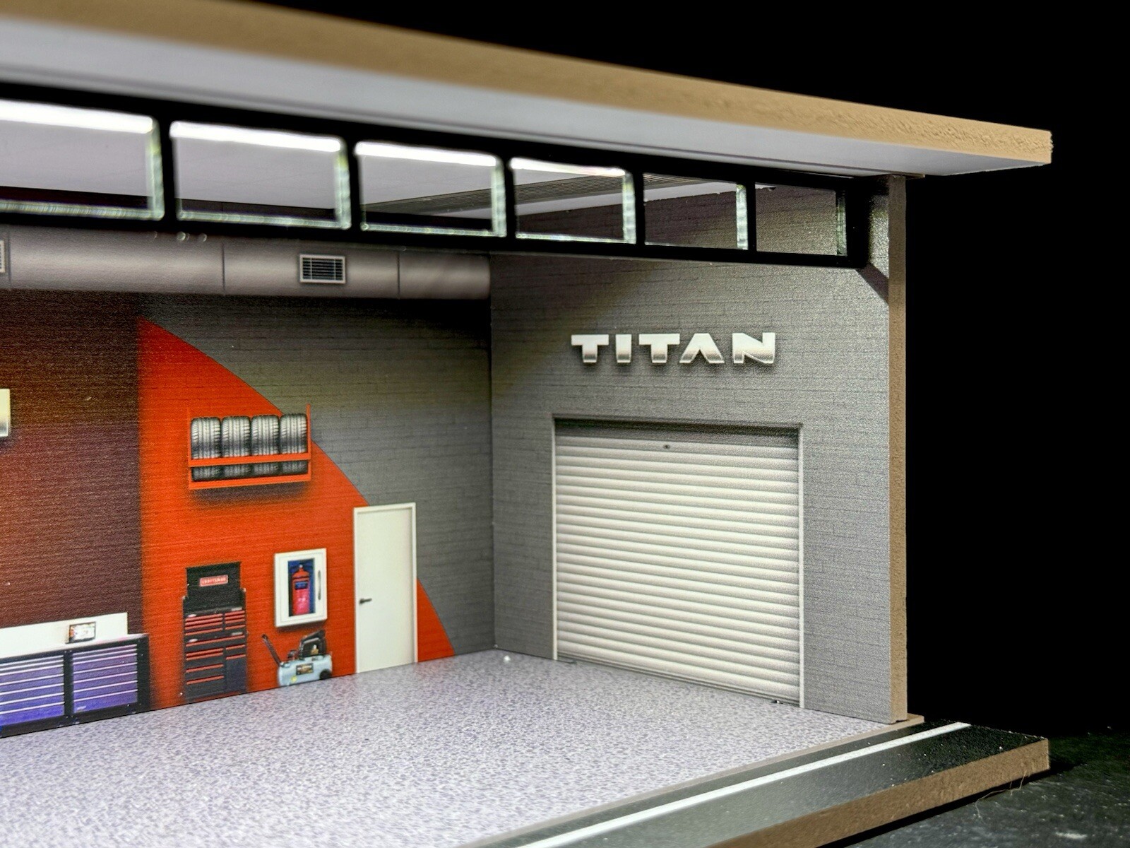 Nissan Titan Theme FOR Hot Wheels 1:64 Model Diorama Garage LED Lighting