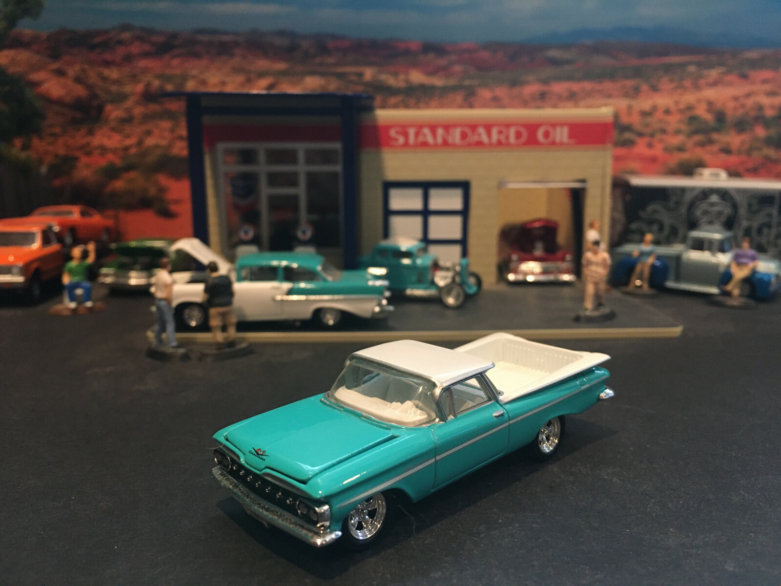 1:64 Hot Wheels Limited Edition 1959 59 Chevy El Camino Light Blue and White