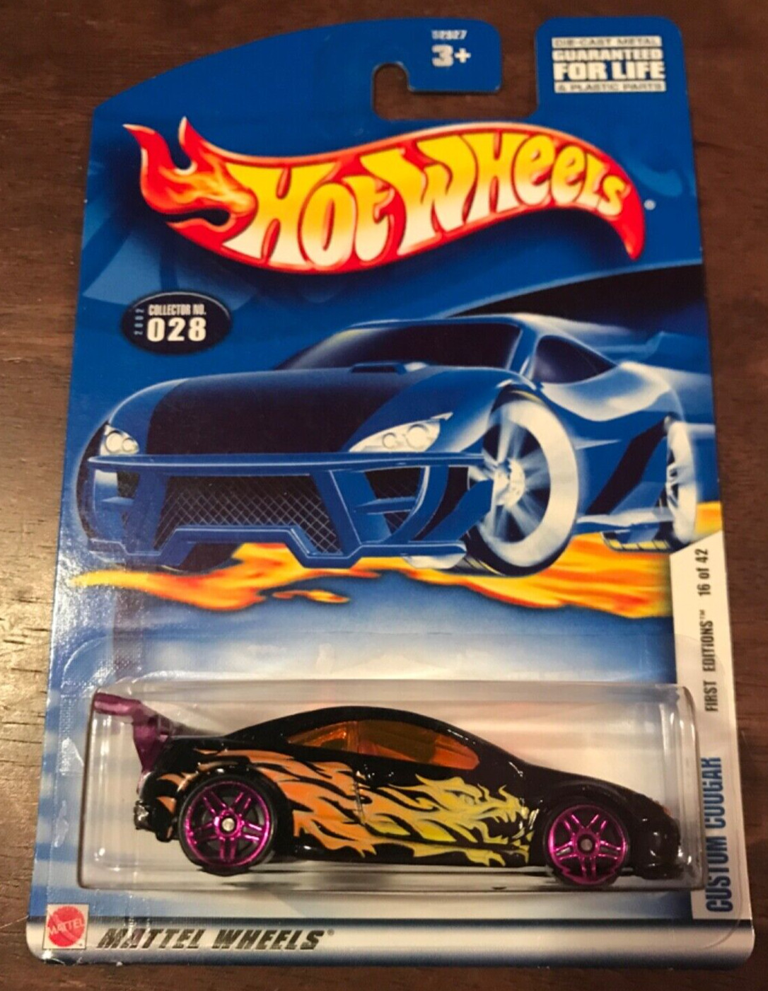 Hot Wheels Custom Cougar #028 HW ‘02 First Editions 16/42 Black VHTF!!!