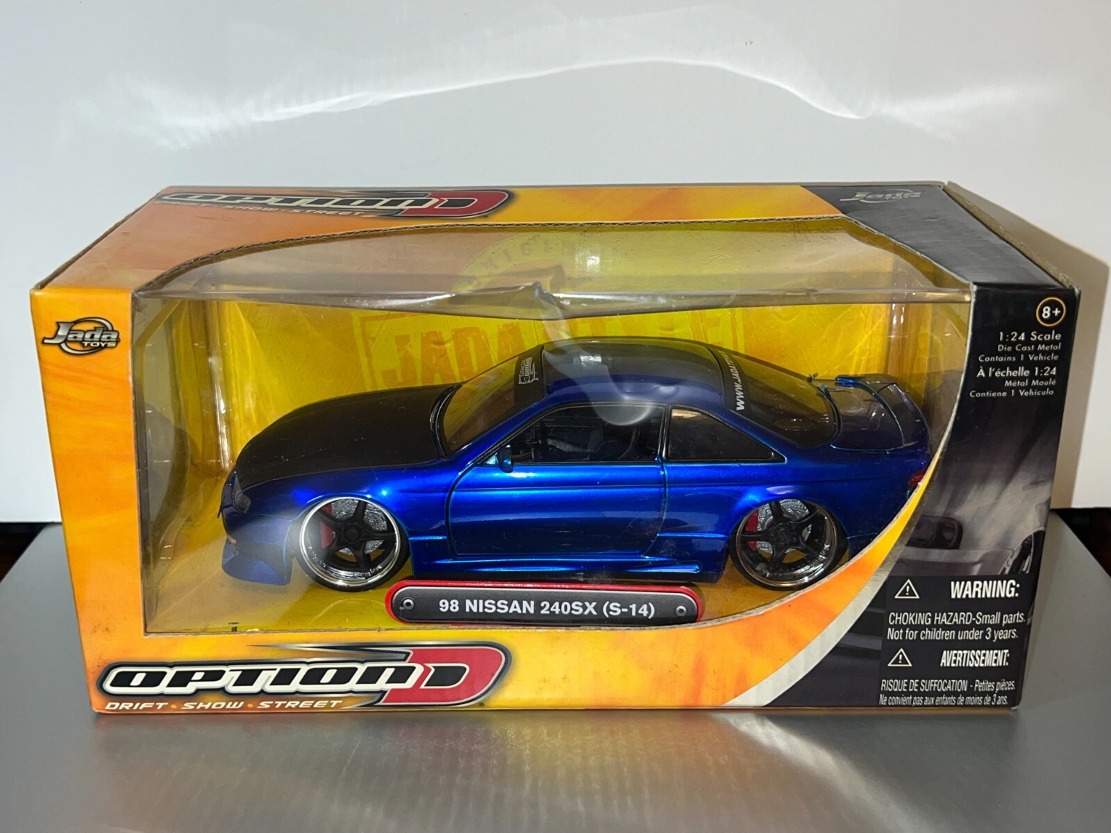 NEW JADA TOYS BLUE 1998 98 NISSAN 240SX S-14 1:24 SCALE DIE CAST OPTION D