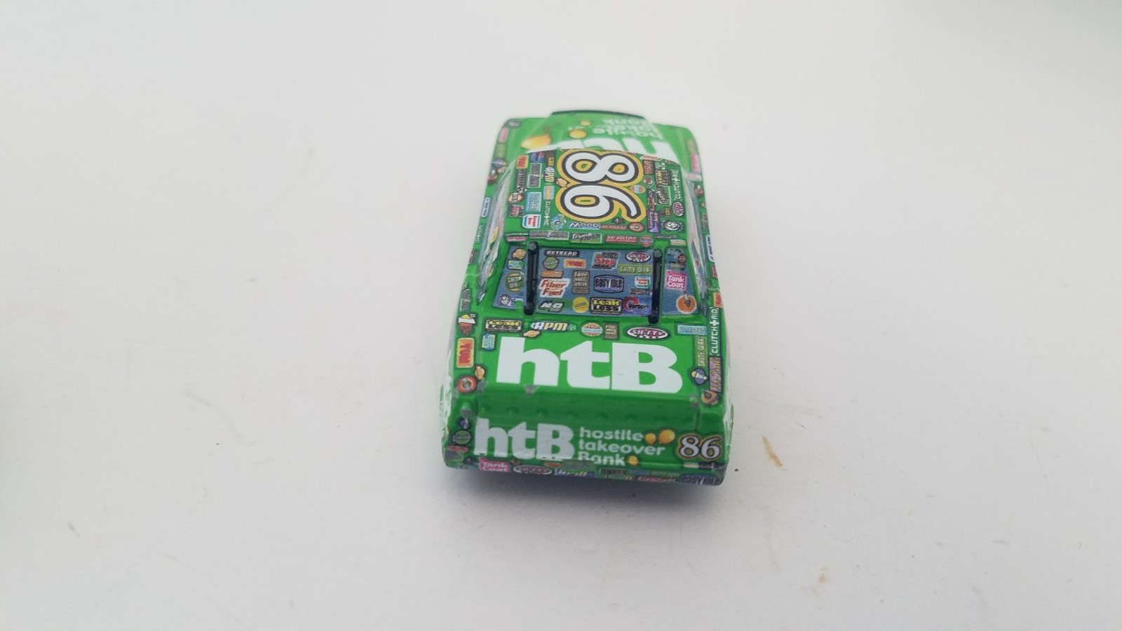 Disney Pixar Cars Green #98 Chick Hicks Diecast Car Vehicle Lot 2 Hot Roddin