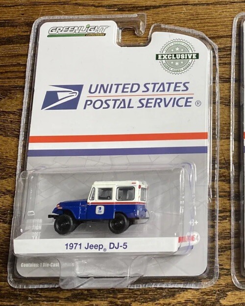 GREENLIGHT 29998 1:64 1971 JEEP DJ-5 UNITED STATES POSTAL SERVICE USPS