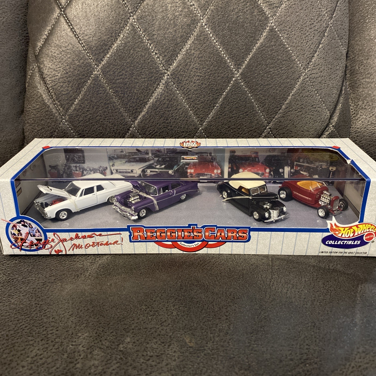 MATTEL HOT WHEELS COLLECTIBLES REGGIE’S CARS HOT ROD SERIES 4 CAR SET NEW!
