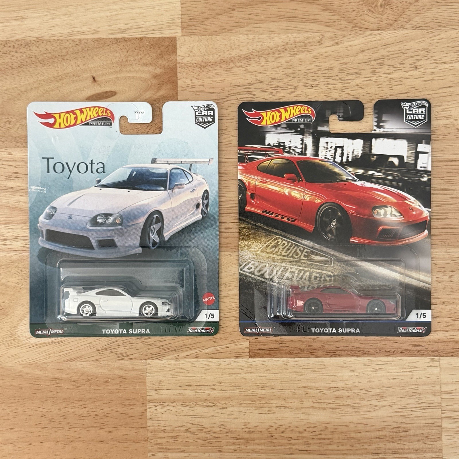 Hot Wheels Premium Cruise Boulevard TOYOTA SUPRA Car Culture Lot of 2 pcs VHTF