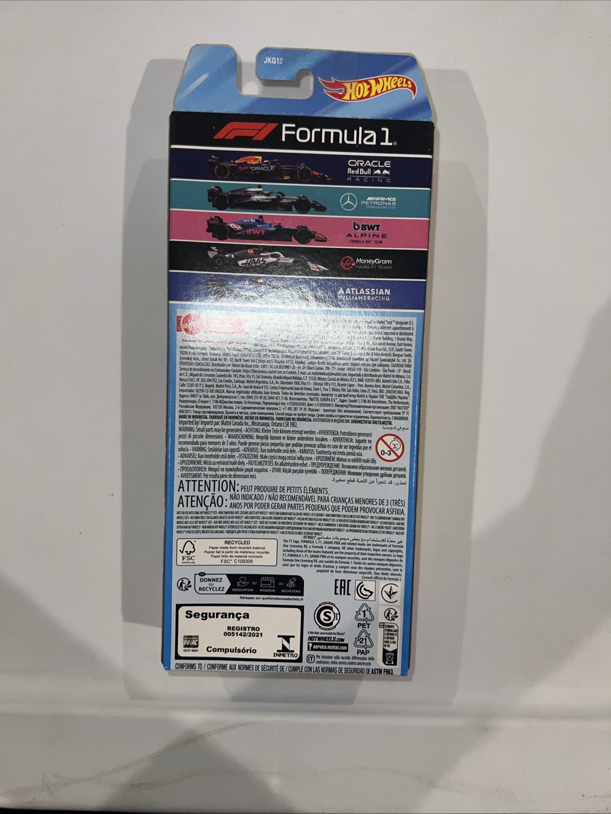 2025 Formula 1 Car * 5 Pack F1 Hot Wheels 2026 RedBull, AMG Williams, BWT, Hass
