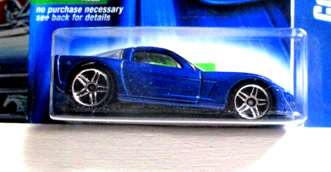 2006 Hot Wheels Chevy Corvette C6 In Candy Blue Metallic Painted Rear Lights!