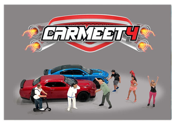 American Diorama 1/64 CAR MEET 4 Die Cast Figures